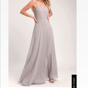 Grey prom dress